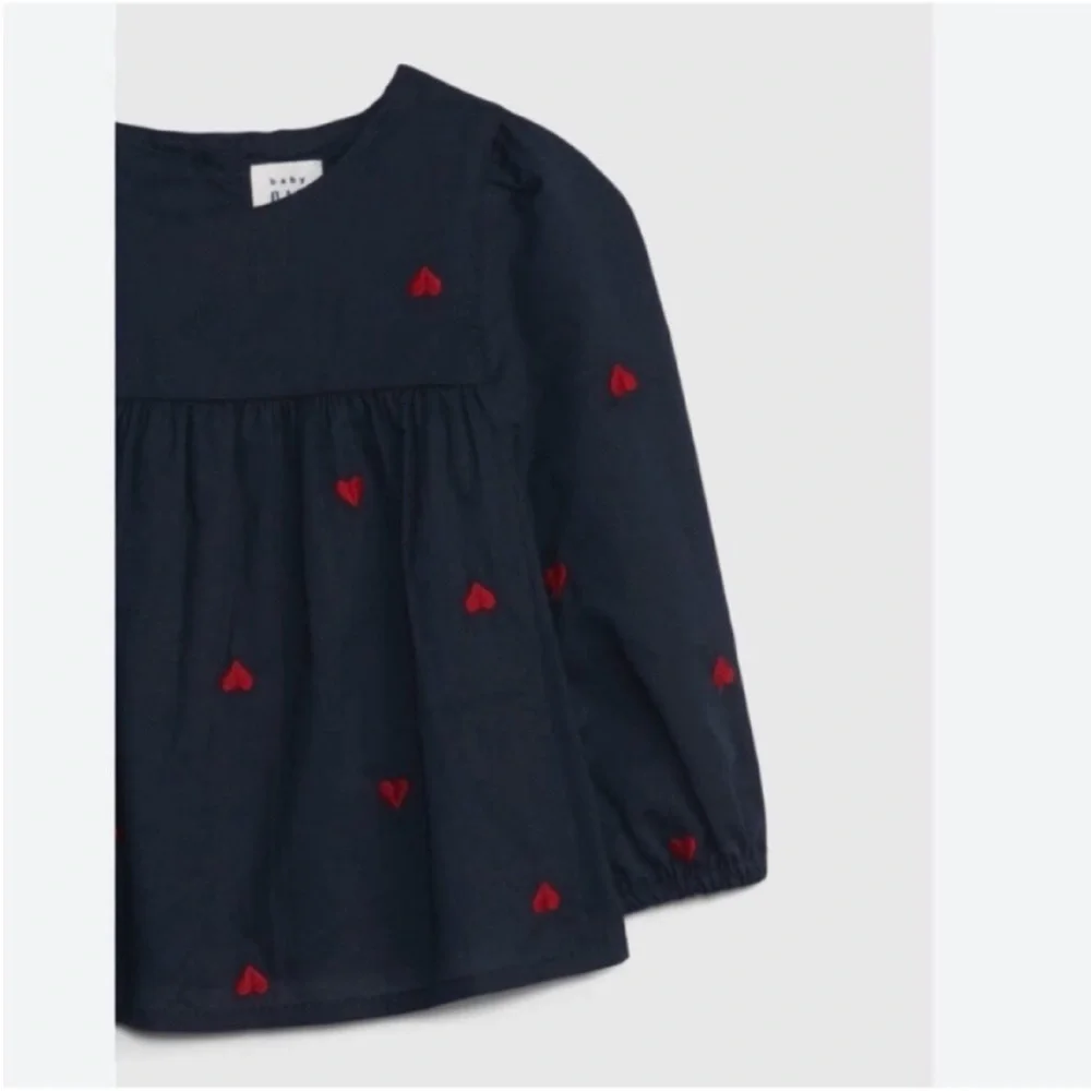 Gap baby, dark night blue, Baby Heart Top, 12-18 M
